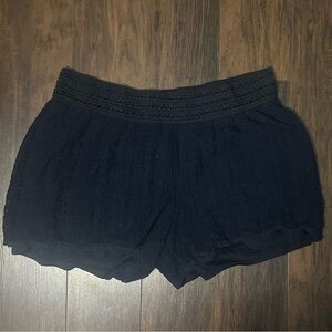 Women's Navy Lace Shorts